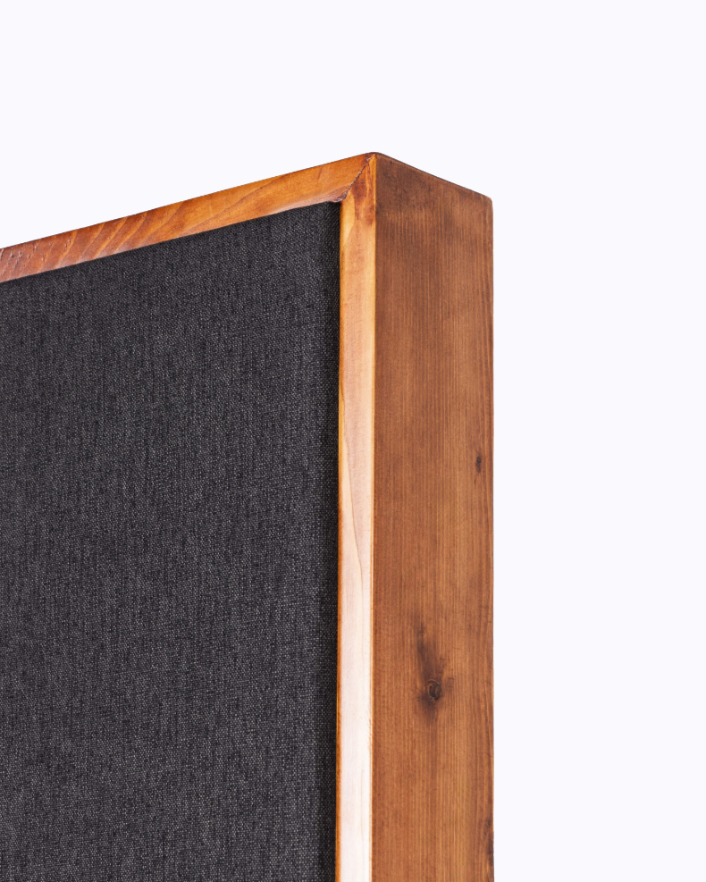 Wooden frame with black interior on a white background | Room Control Authority