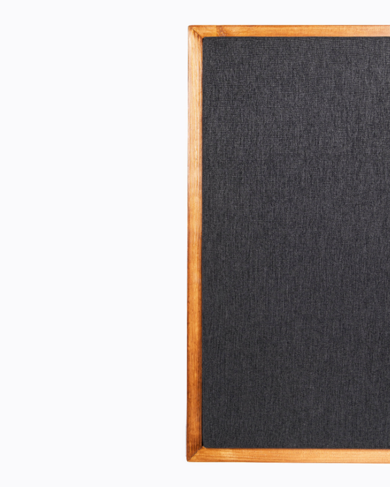 Sound panel with wooden frame on a white background | Room Control Authority