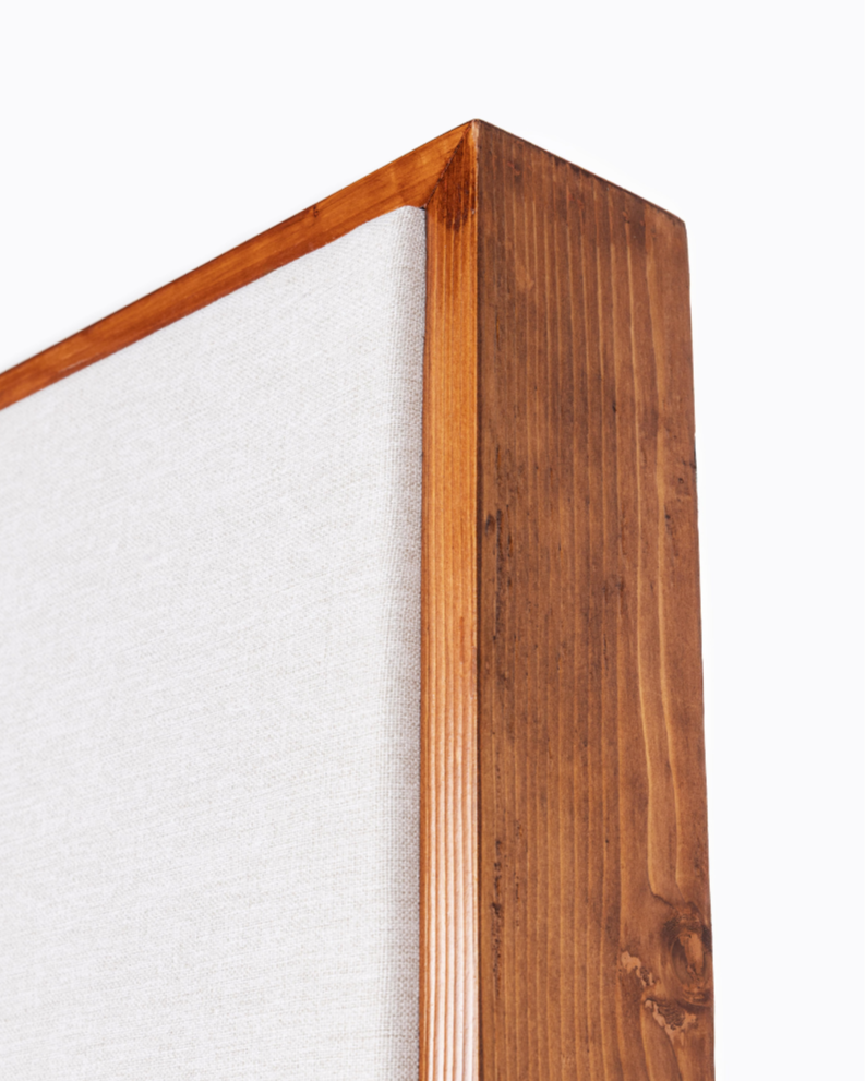 Wooden frame corner on a white background | Room Control Authority
